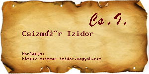 Csizmár Izidor névjegykártya